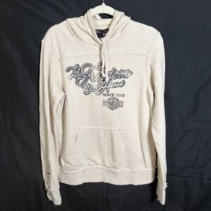 Harley Davidson Women's Medium Lace Up Sleeve Hoodie Let Freedom 1903